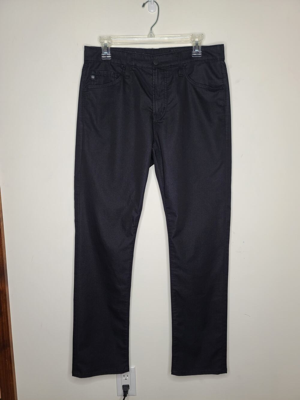 AG Adriano Goldschmied Everett slim straight black pants - 30 x 32